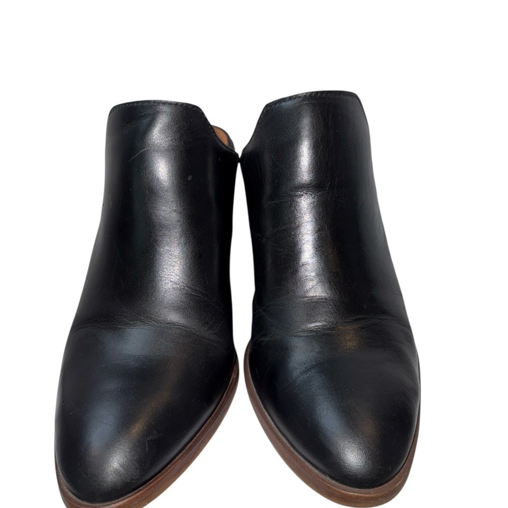 Lucky Brand Women's Slip On Clogs Size 9.5M Black Leather Block Heel Almond Toe - Picture 7 of 12